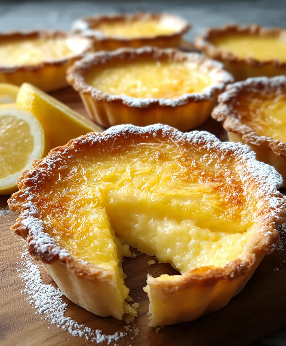 Baby Lemon Impossible Pies-Sweet Tart Delight