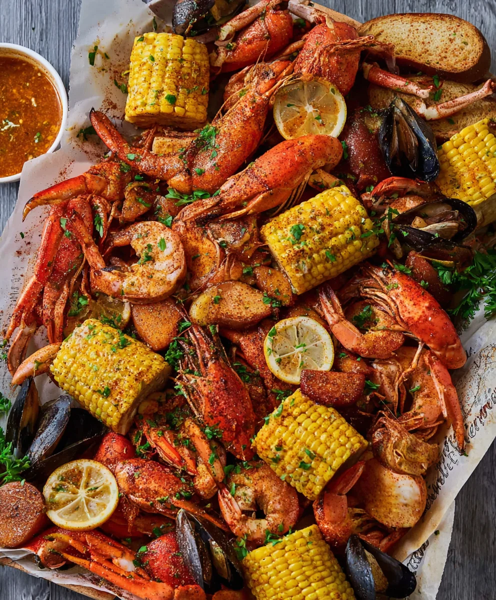 Spicy Cajun Seafood Boil-Garlic Butter Recipe