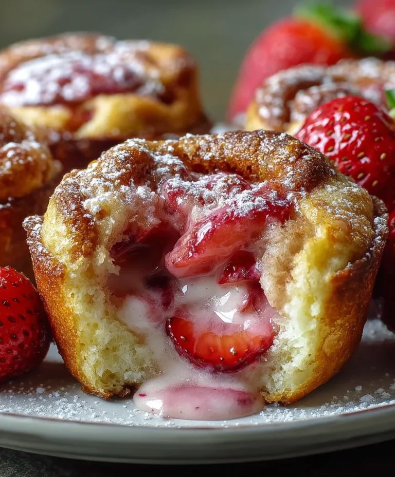 Strawberry French Toast Muffins-Easy Breakfast Treat