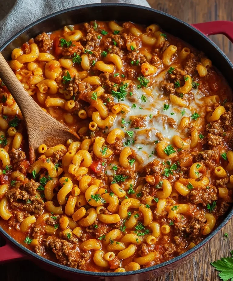 Cheesy Beef Goulash-Easy One-Pot Dinner