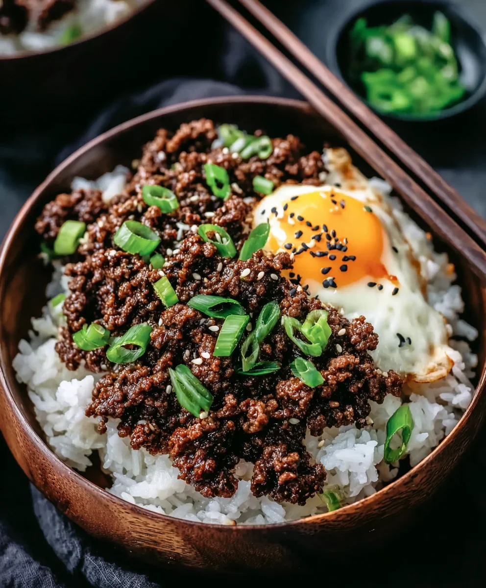 Easy Korean Ground Beef Rice Bowls - Flavorful Meal