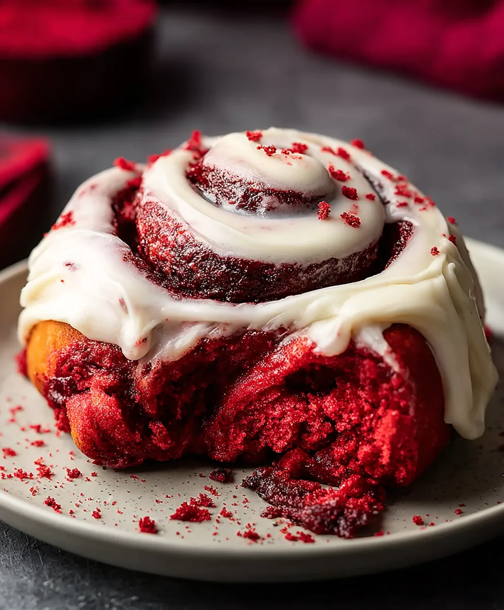 Red Velvet Cinnamon Rolls From Scratch-Easy Recipe