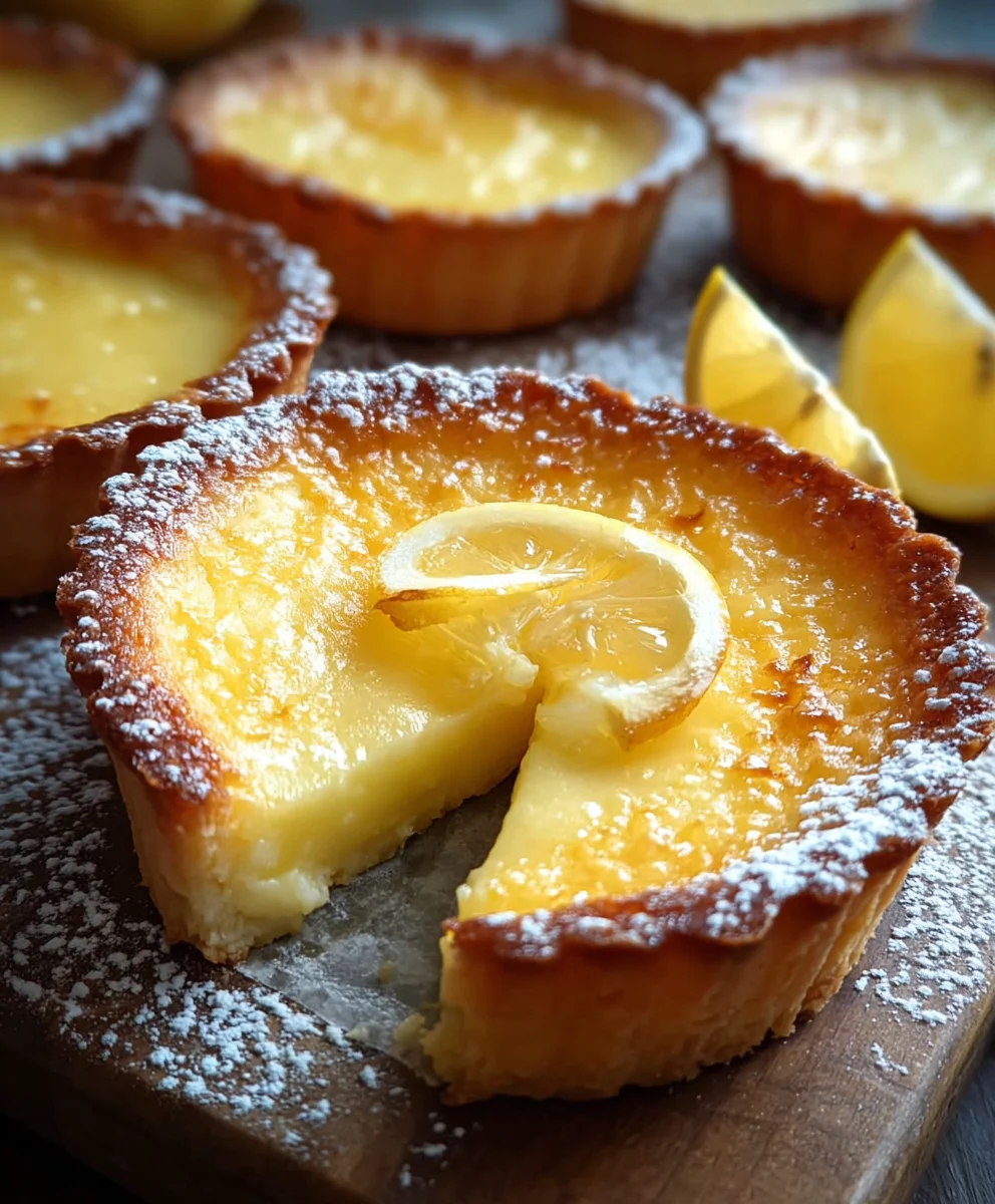 Baby Lemon Impossible Pies-Sweet Tart Delight