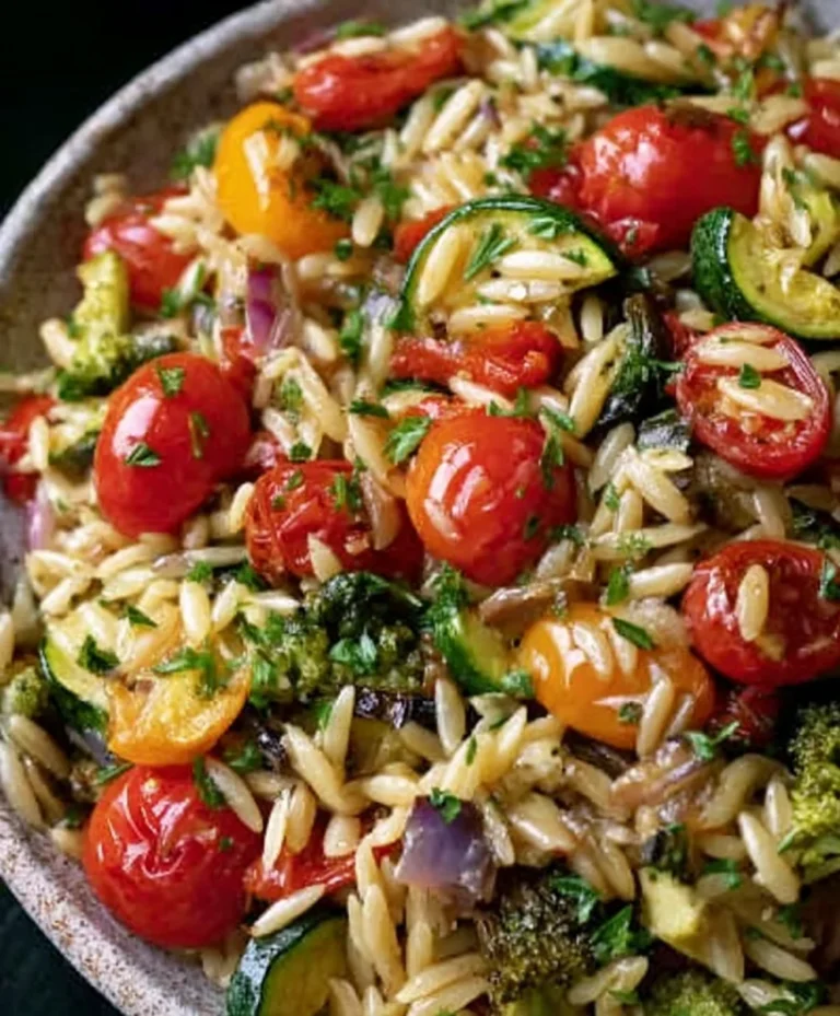 Roasted Vegetable Orzo- Easy Nutritious Meal