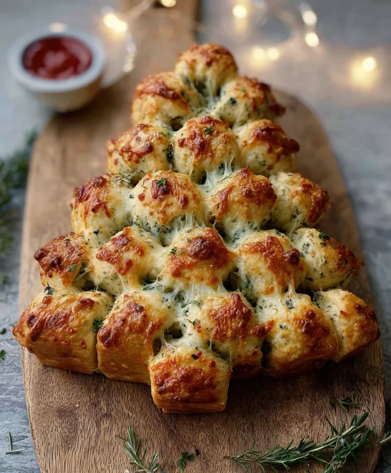 Cheesy Christmas Tree Bread Recipe-Festive & Fun