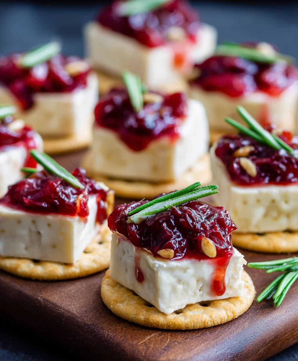 Cranberry Brie Bites Easy No-Bake Appetizer