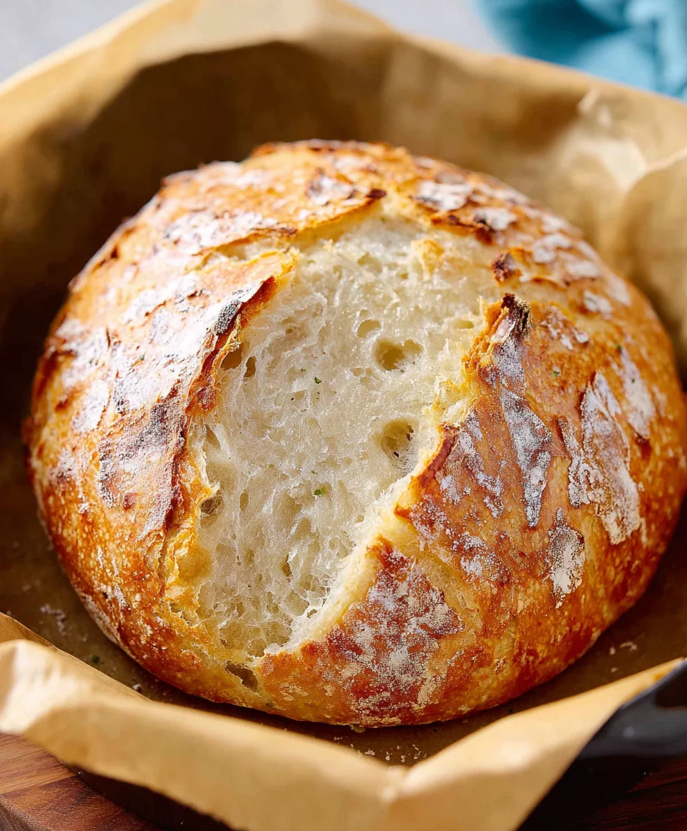 Dutch Oven No Knead Bread- Crusty & Easy Recipe