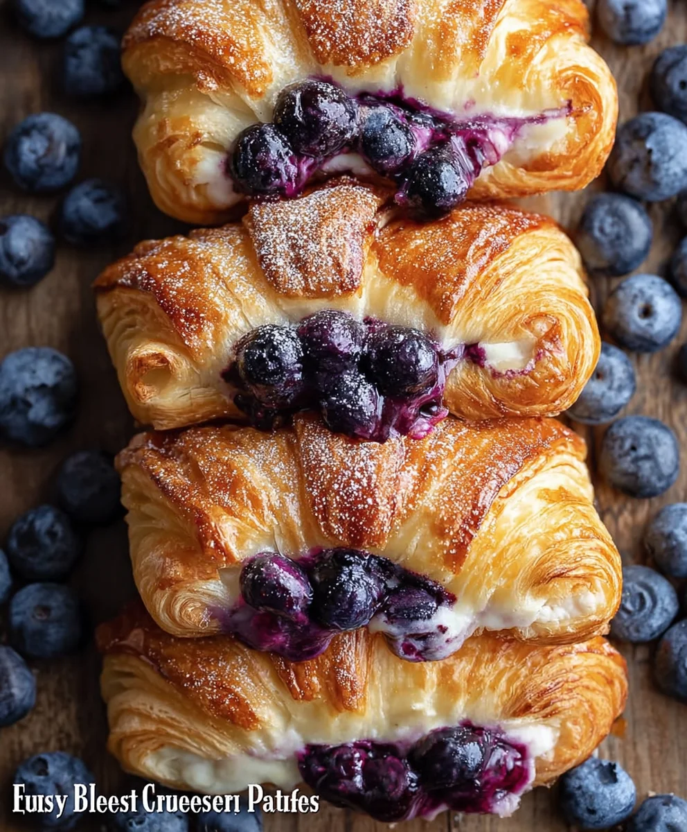 Blueberry Cream Cheese Pastry Bites - Easy Dessert