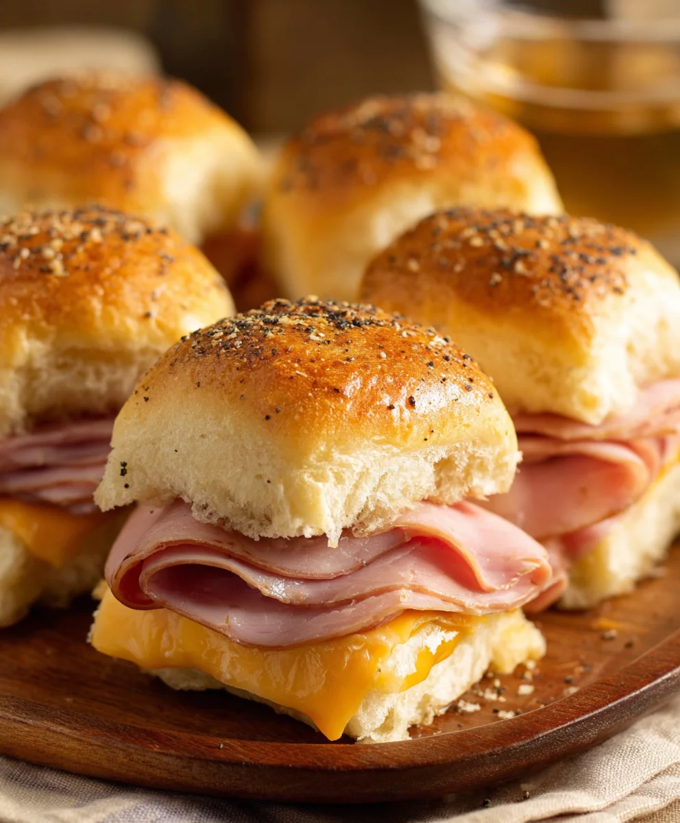 Cheesy Baked Beef Beef Ham & Cheese Sliders Recipe
