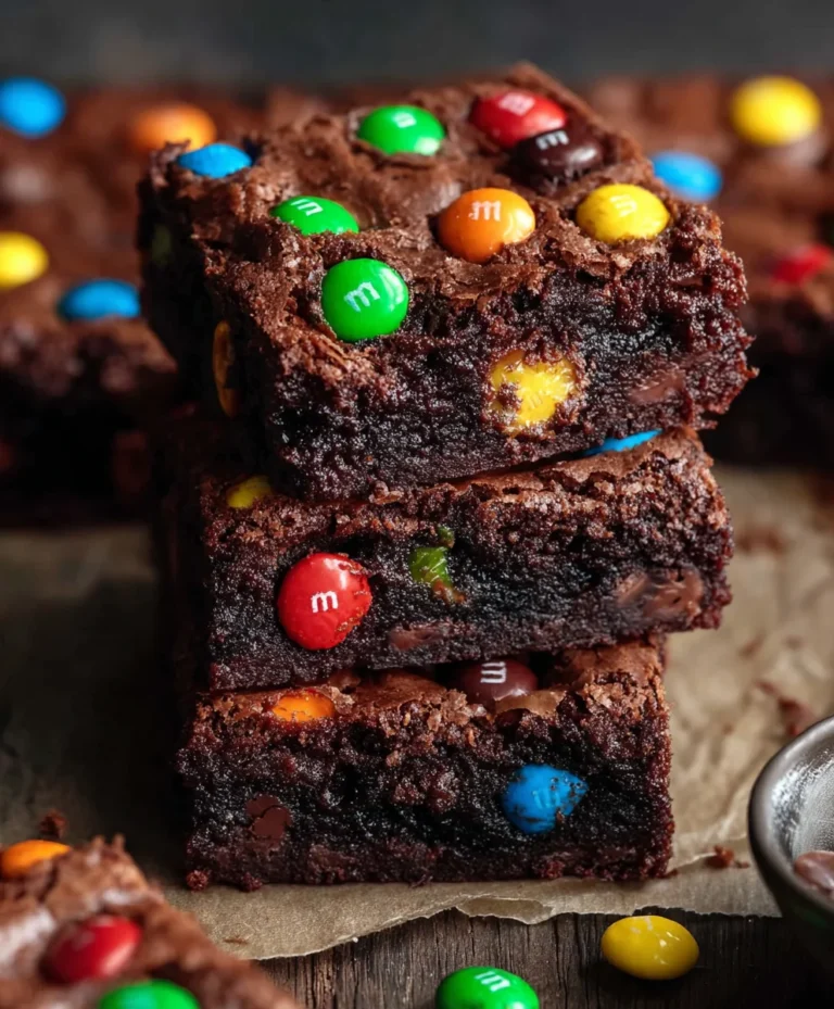 Easy Chocolate M&M Brownies-Quick & Delicious Treat