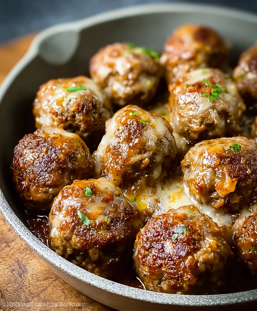 French Onion Beef Meatballs - Delicious & Easy Recipe