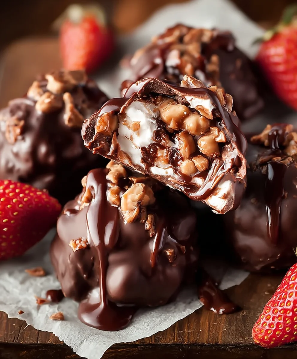 Frozen Chocolate Yogurt Clusters-Easy-Healthy Treat