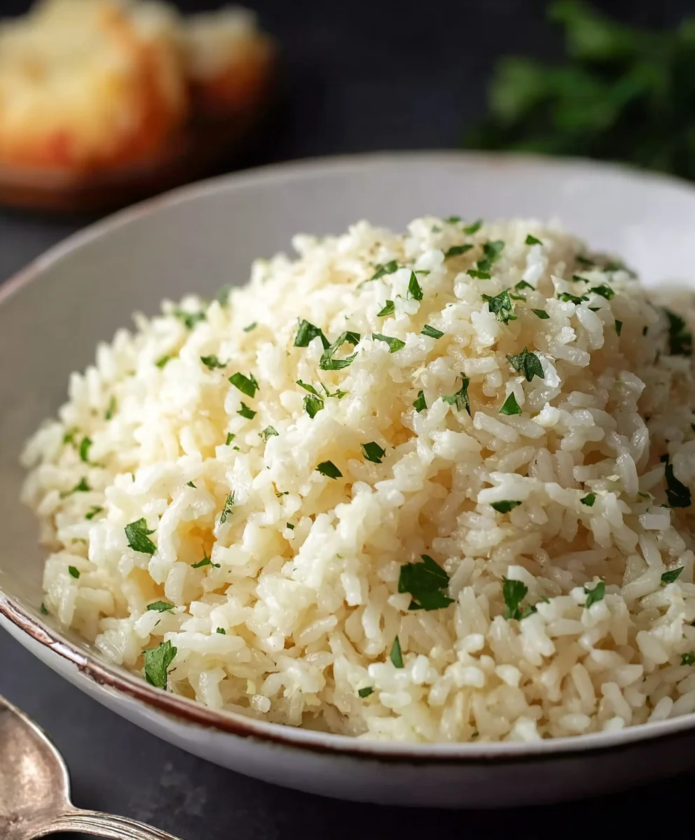 Garlic Parmesan Rice Recipe- Easy & Delicious Side Dish