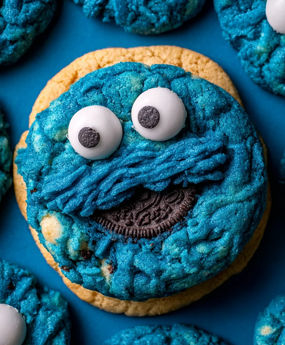 Blue Cookie Monster Cookies - Fun & Delicious Recipe