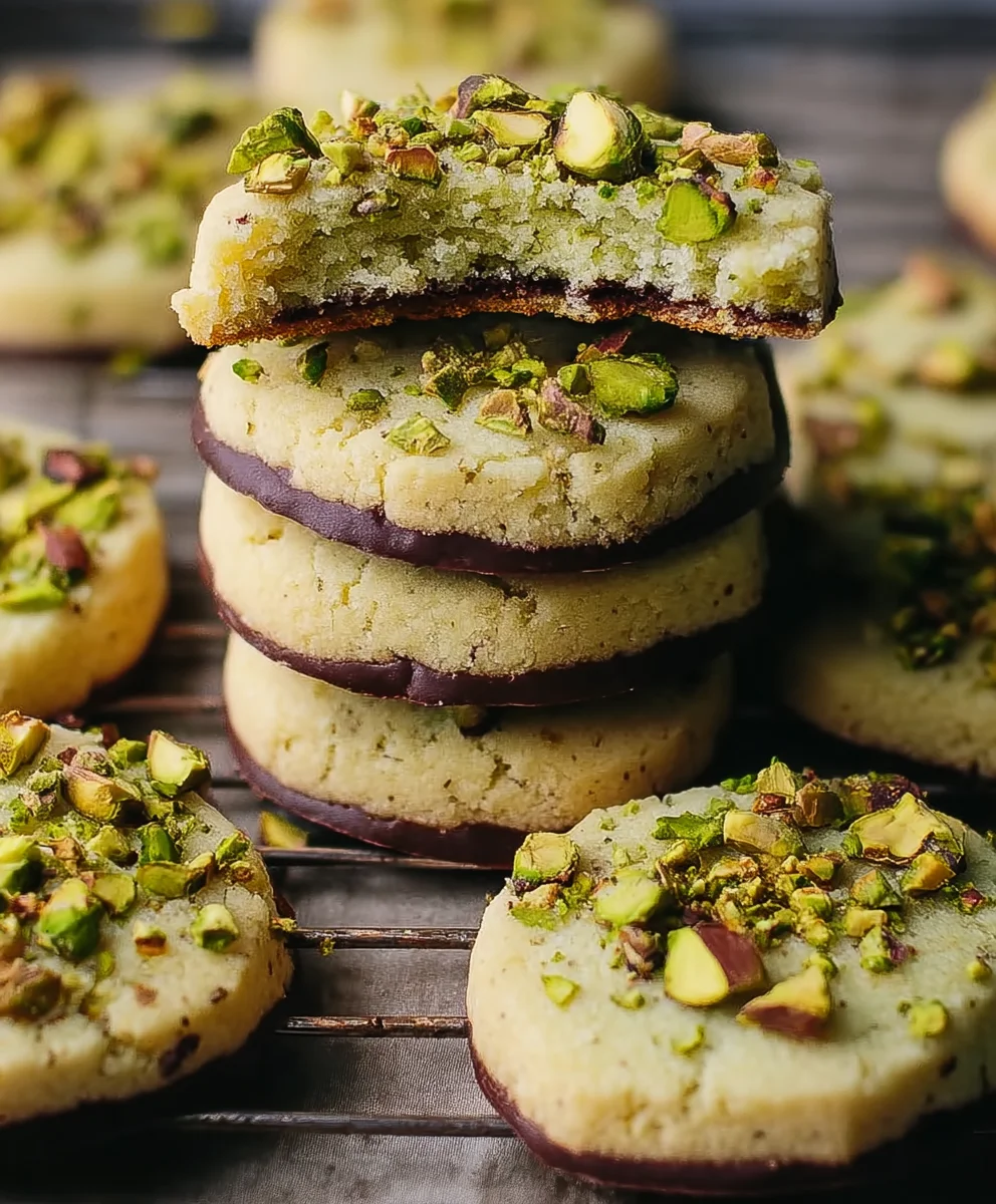 Pistachio Shortbread Cookies- Easy To Make Nutty Delights