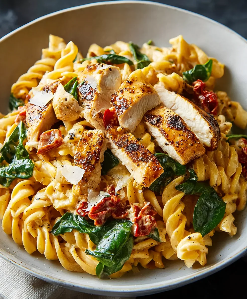 Tuscan Chicken Pasta Delight- Easy & Flavorful Recipe