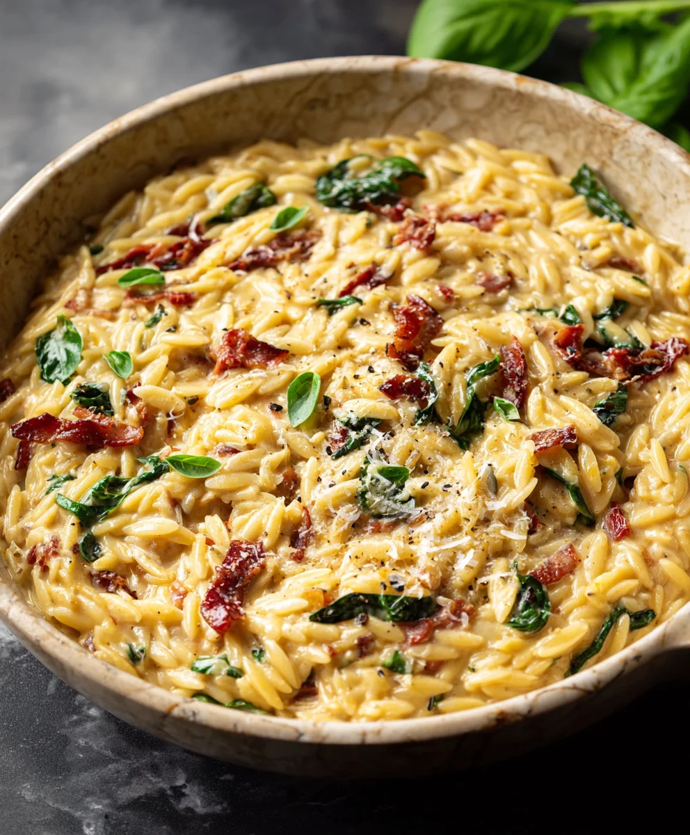 Creamy Tuscan Orzo - Easy One-Pot Meal