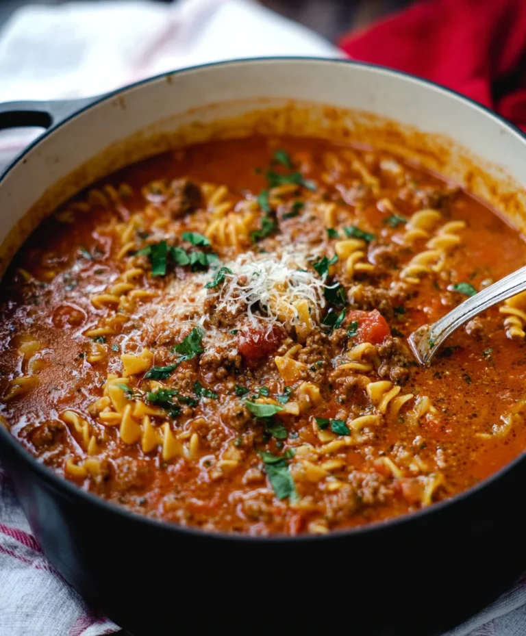 Easy Lasagna Soup – Hearty Beef Dinner Recipe