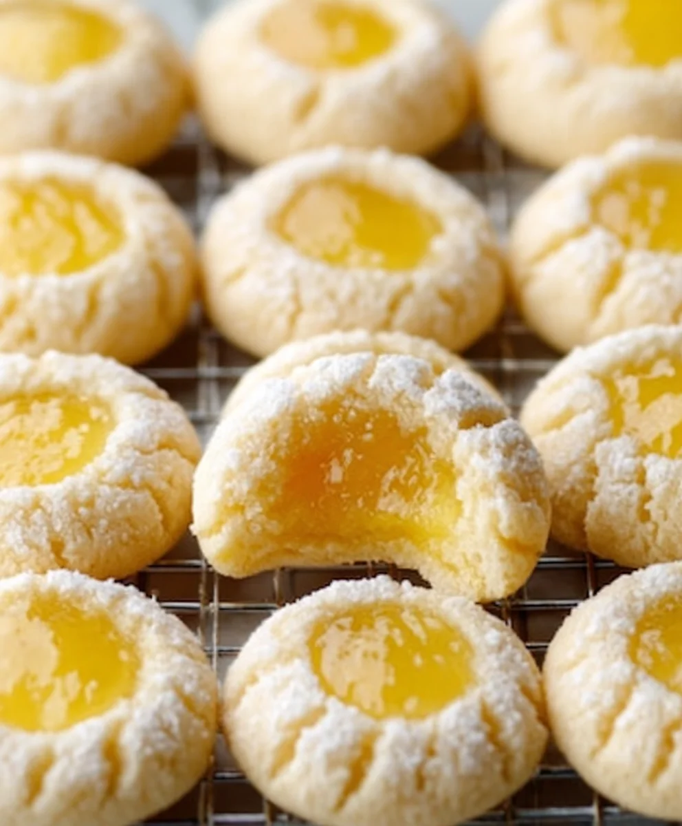 Zesty Lemon Thumbprint Cookies-Sweet & Tangy Treat