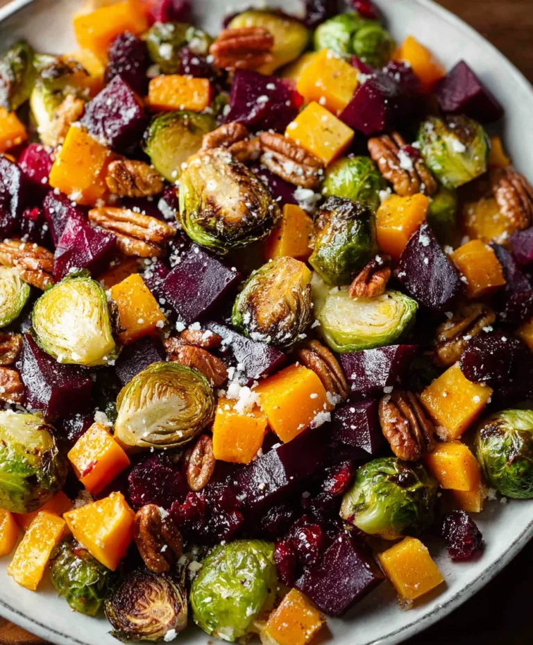 Roasted Winter Vegetable Salad- Butternut Squash- Brussels Sprouts