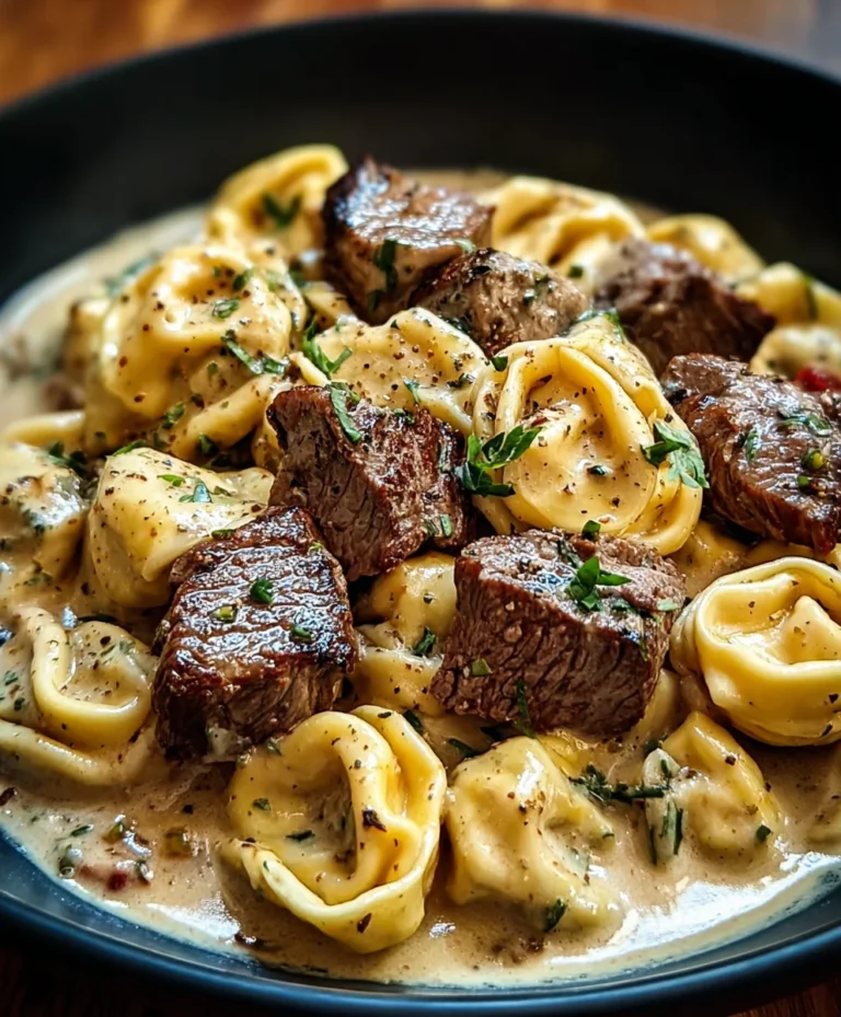 Cracked Garlic Steak Tortellini Creamhouse Sauce Bliss