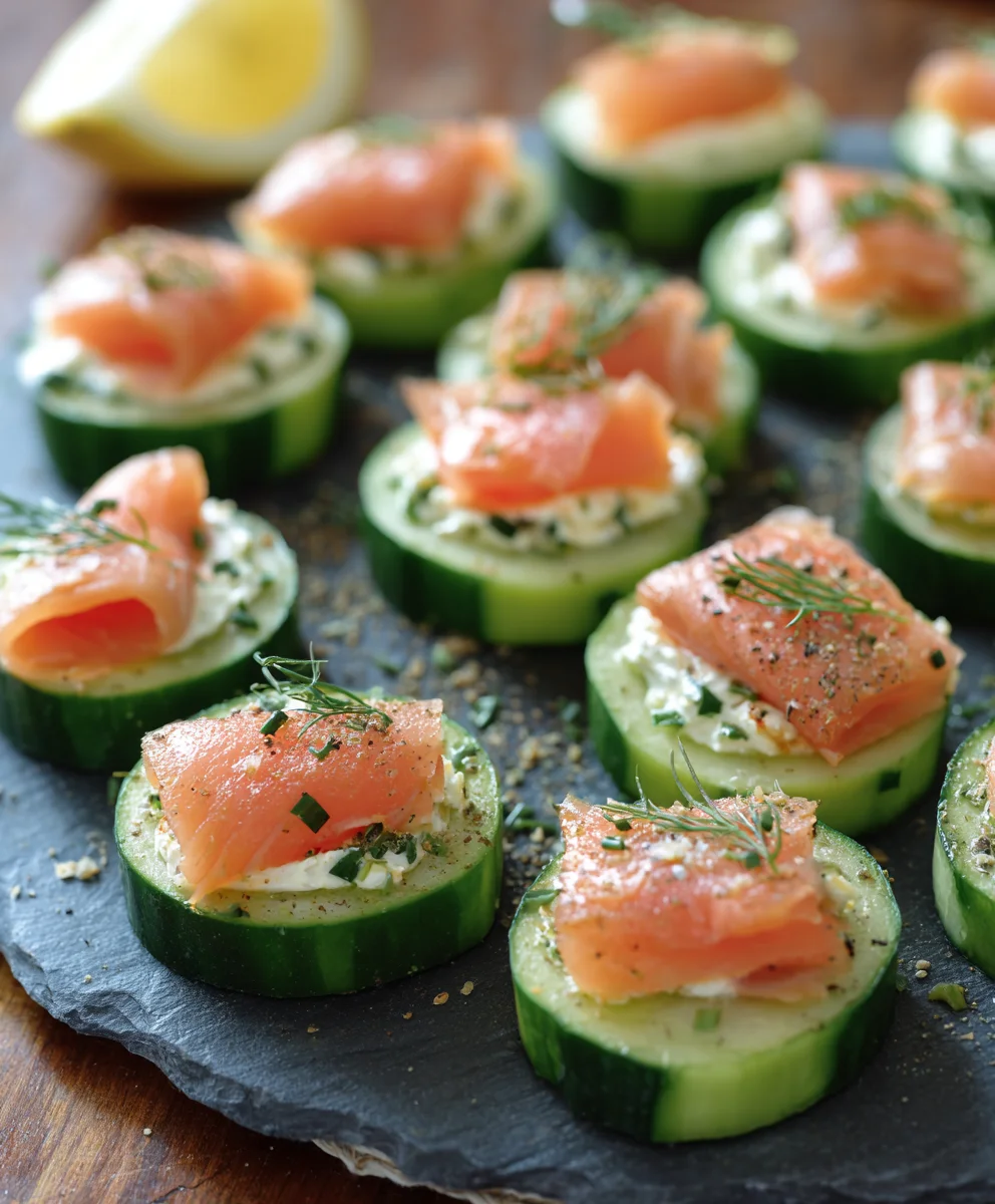 Cucumber Smoked Salmon Bites-Easy Appetizer