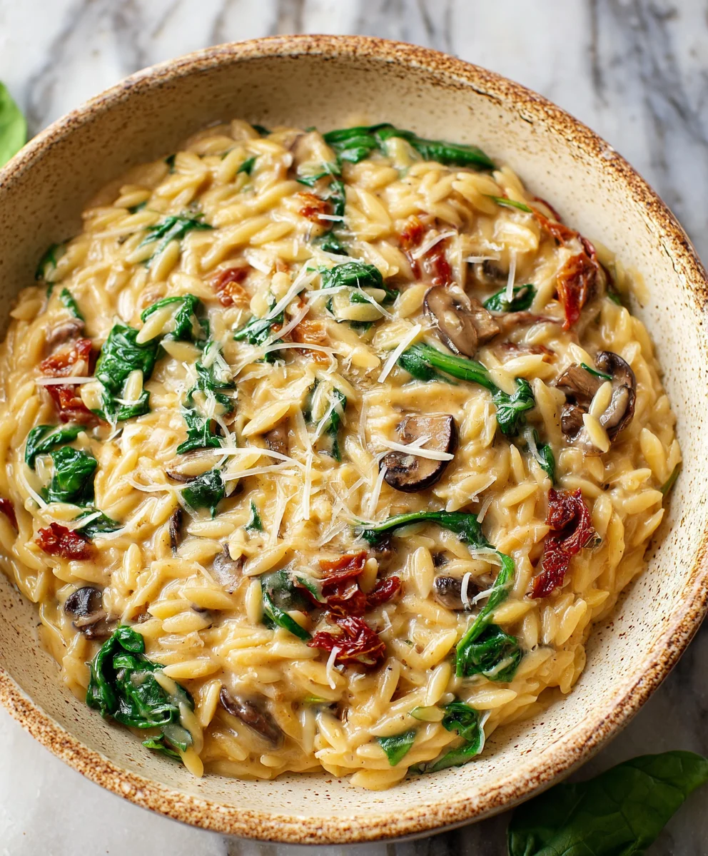 Creamy Tuscan Orzo - Easy One-Pot Meal