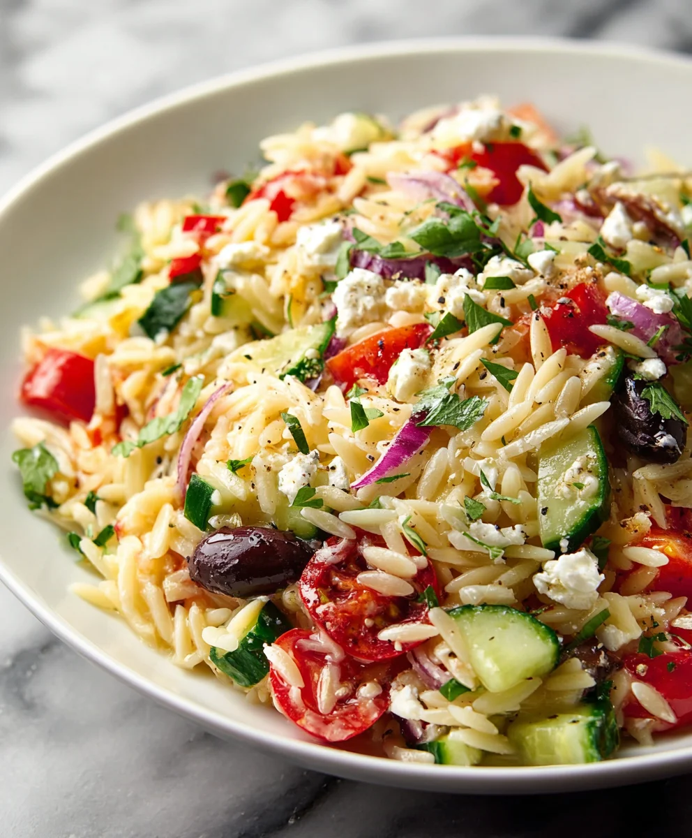 Mediterranean Orzo Salad - Easy Refreshing Meal