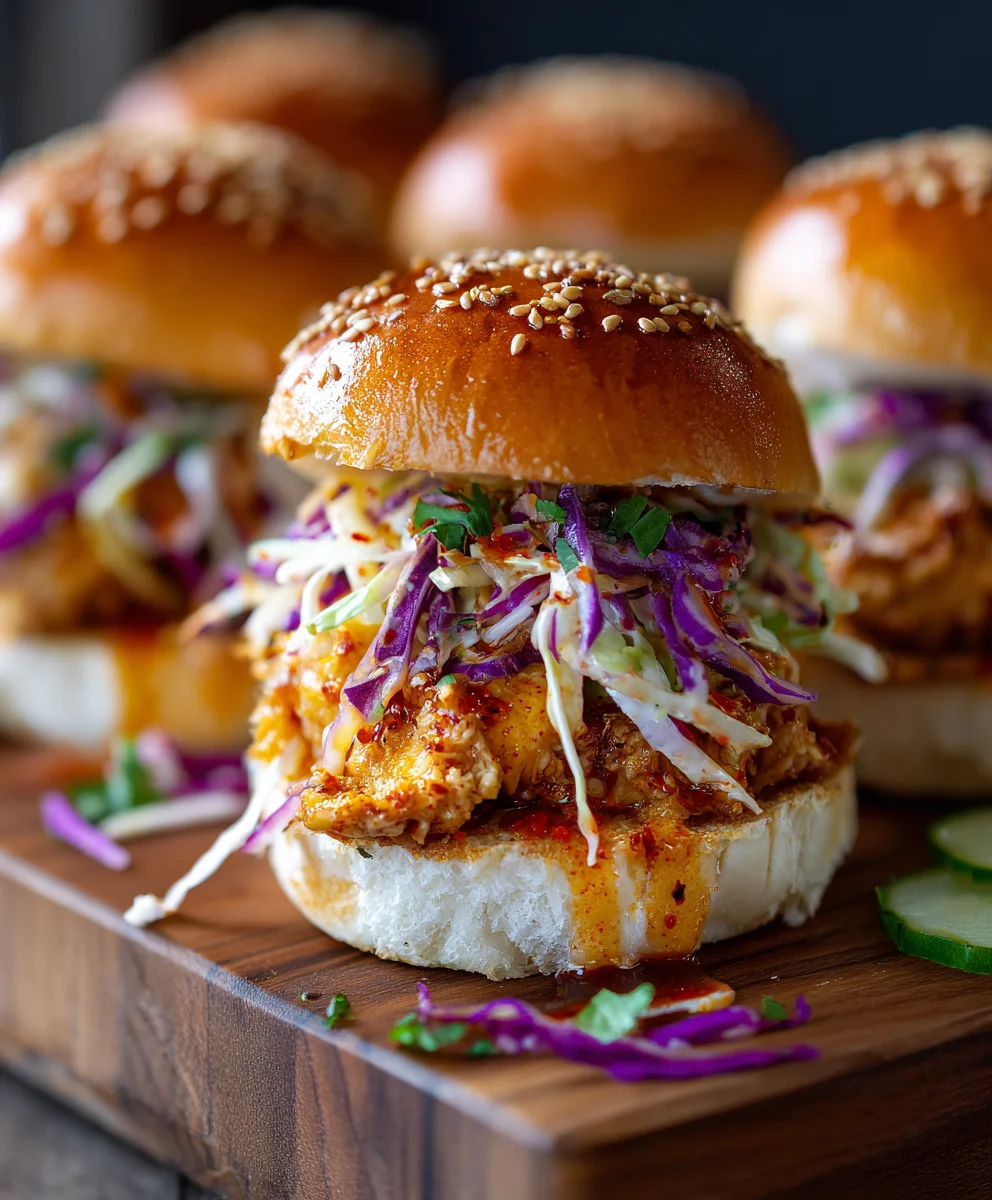 Easy Bang Bang Chicken Sliders-Quick Weeknight Meal