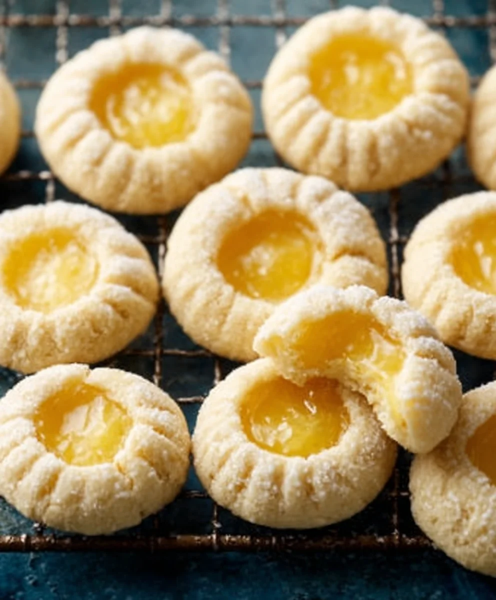 Zesty Lemon Thumbprint Cookies-Sweet & Tangy Treat