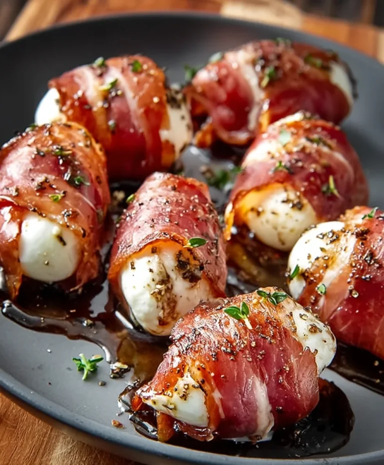 Beef Prosciutto-Wrapped Beef Mozzarella Bites- Easy Recipe