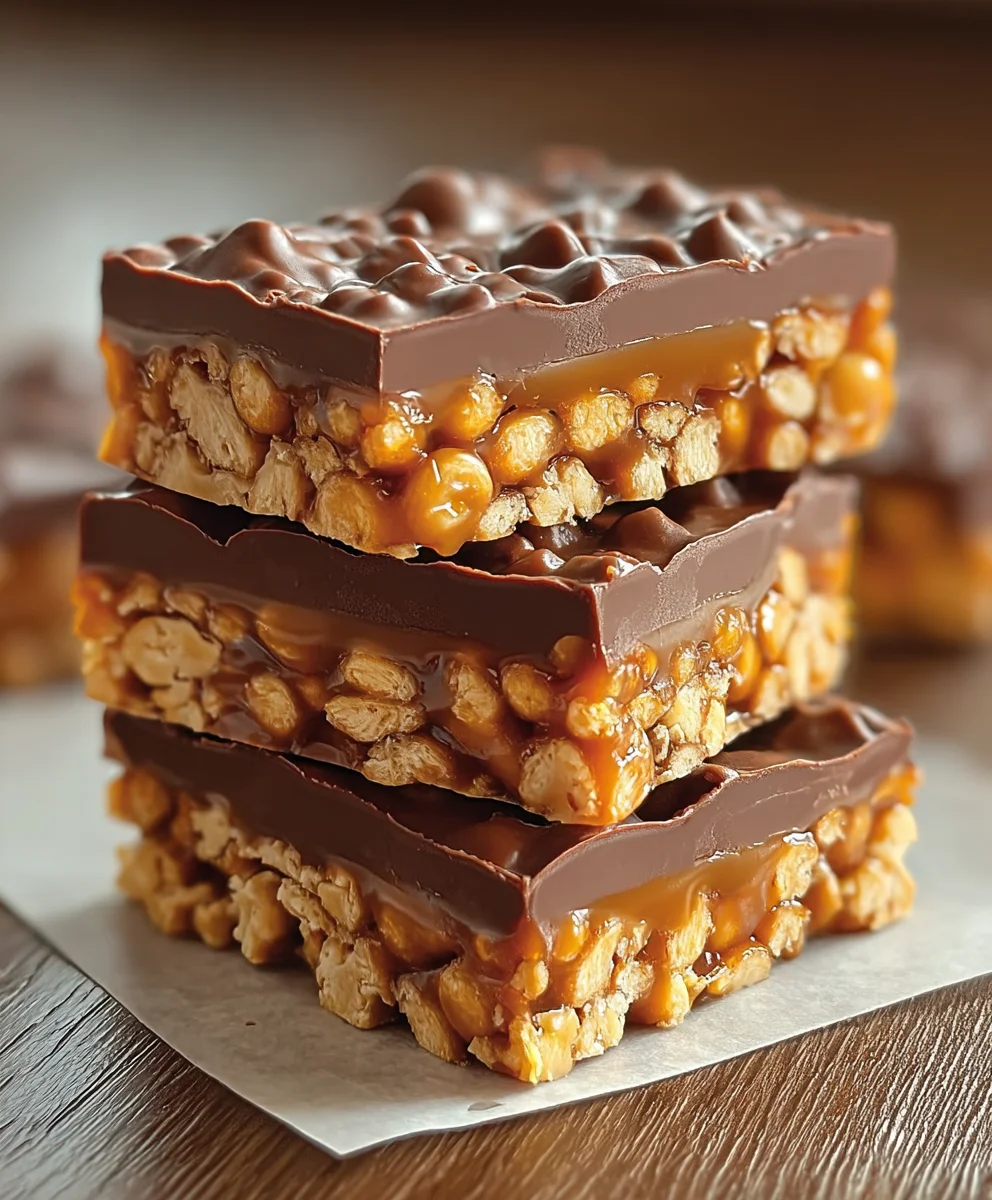 Caramel Fudge Crunch Bars Easy Recipe