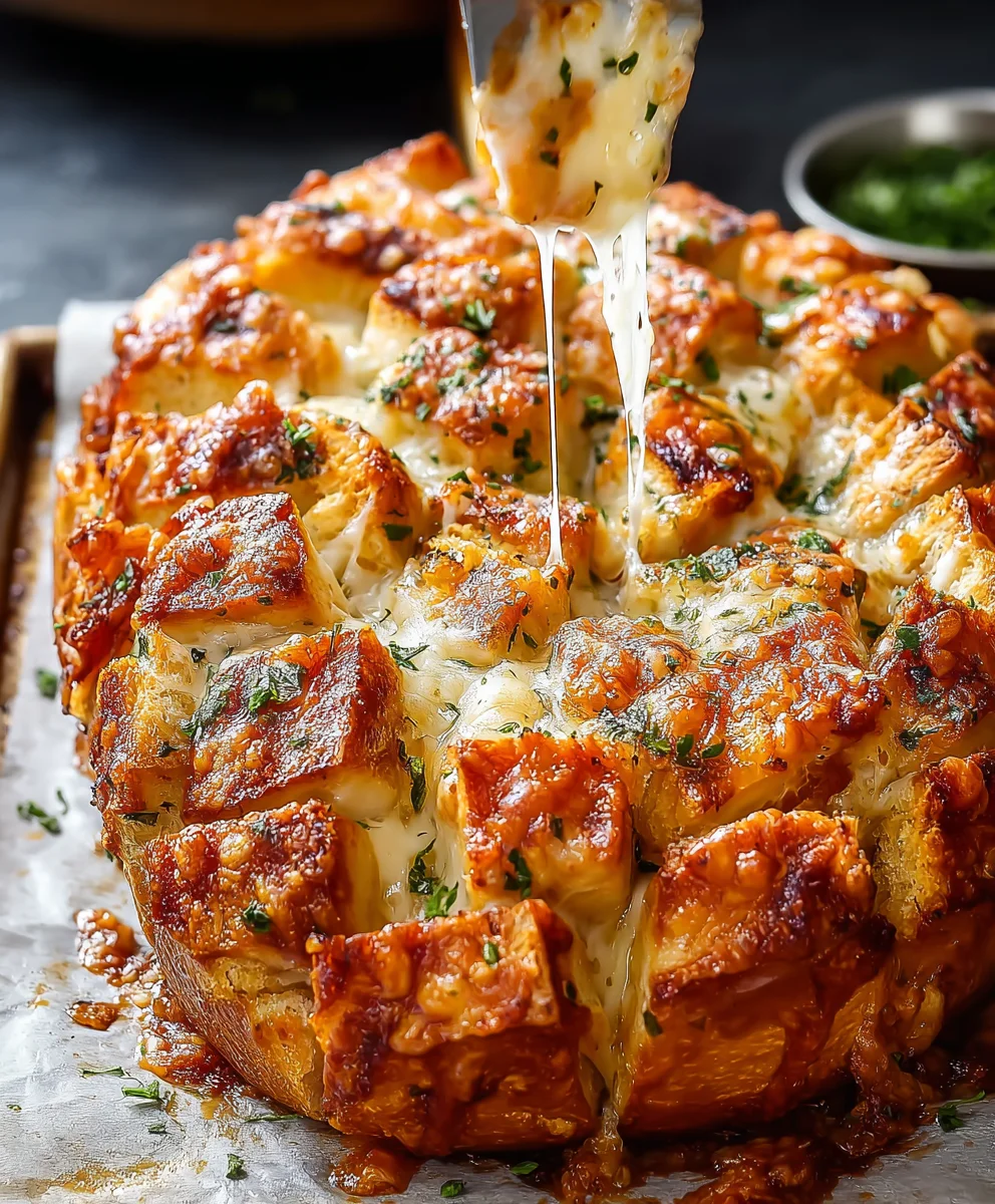 Cheesy Pull Apart Pizza Bread-Easy Dinner Favorite
