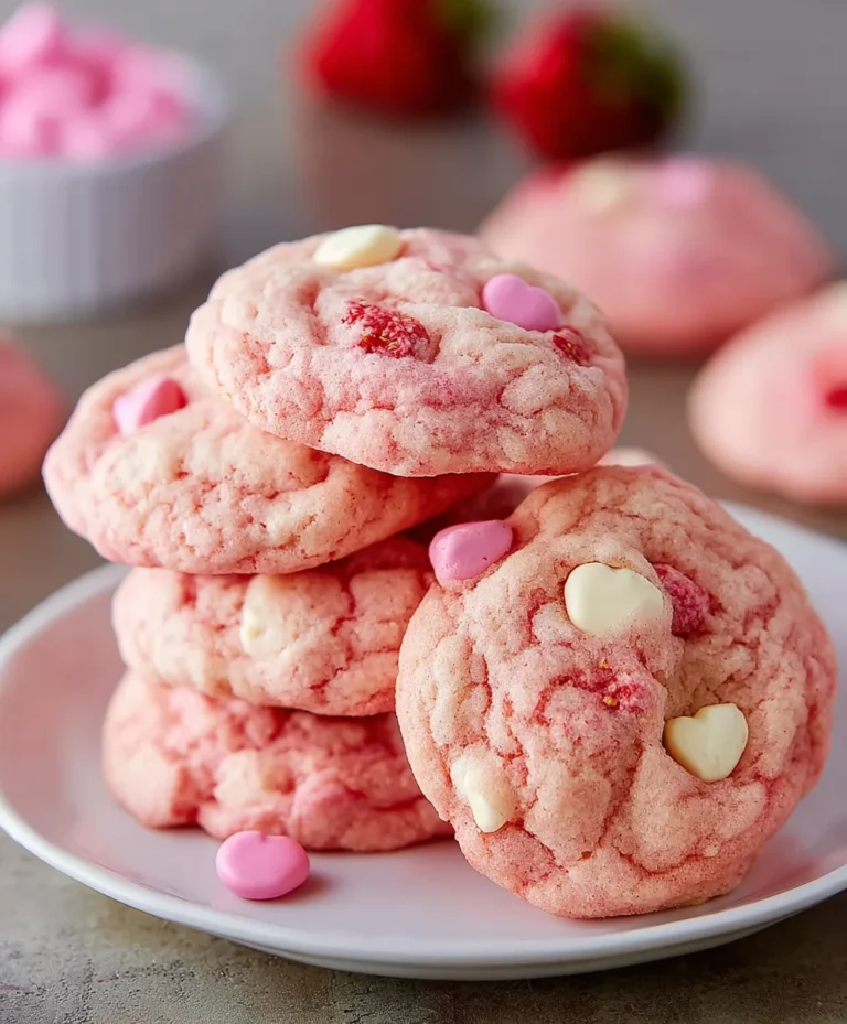 Easy Strawberry Cake Mix Cookies – Quick & Delicious