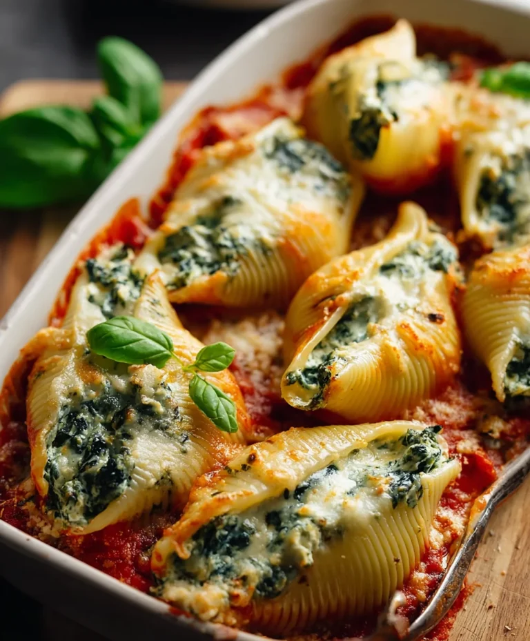 Spinach Ricotta Stuffed Shells- Easy Dinner Recipe
