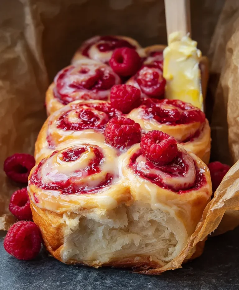 Brioche Raspberry Lemon Rolls – Sweet & Tangy Delight