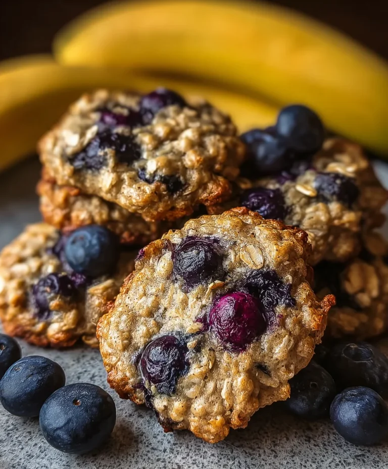 Banana Blueberry Breakfast Cookies-Healthy Easy Treat