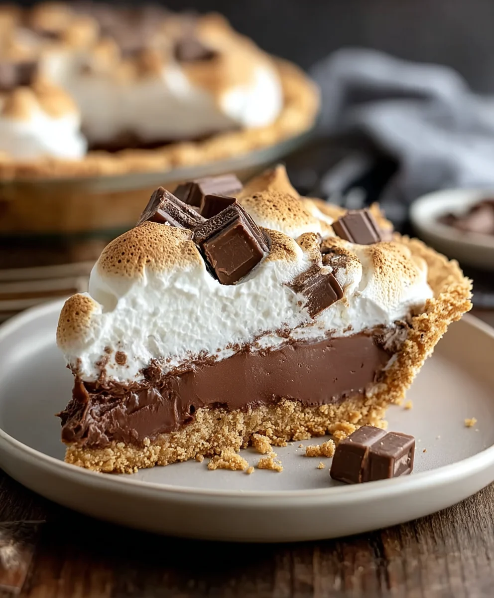 Easy Smores Pie Recipe- Decadent Chocolate Grabeef ham Cracker Dessert