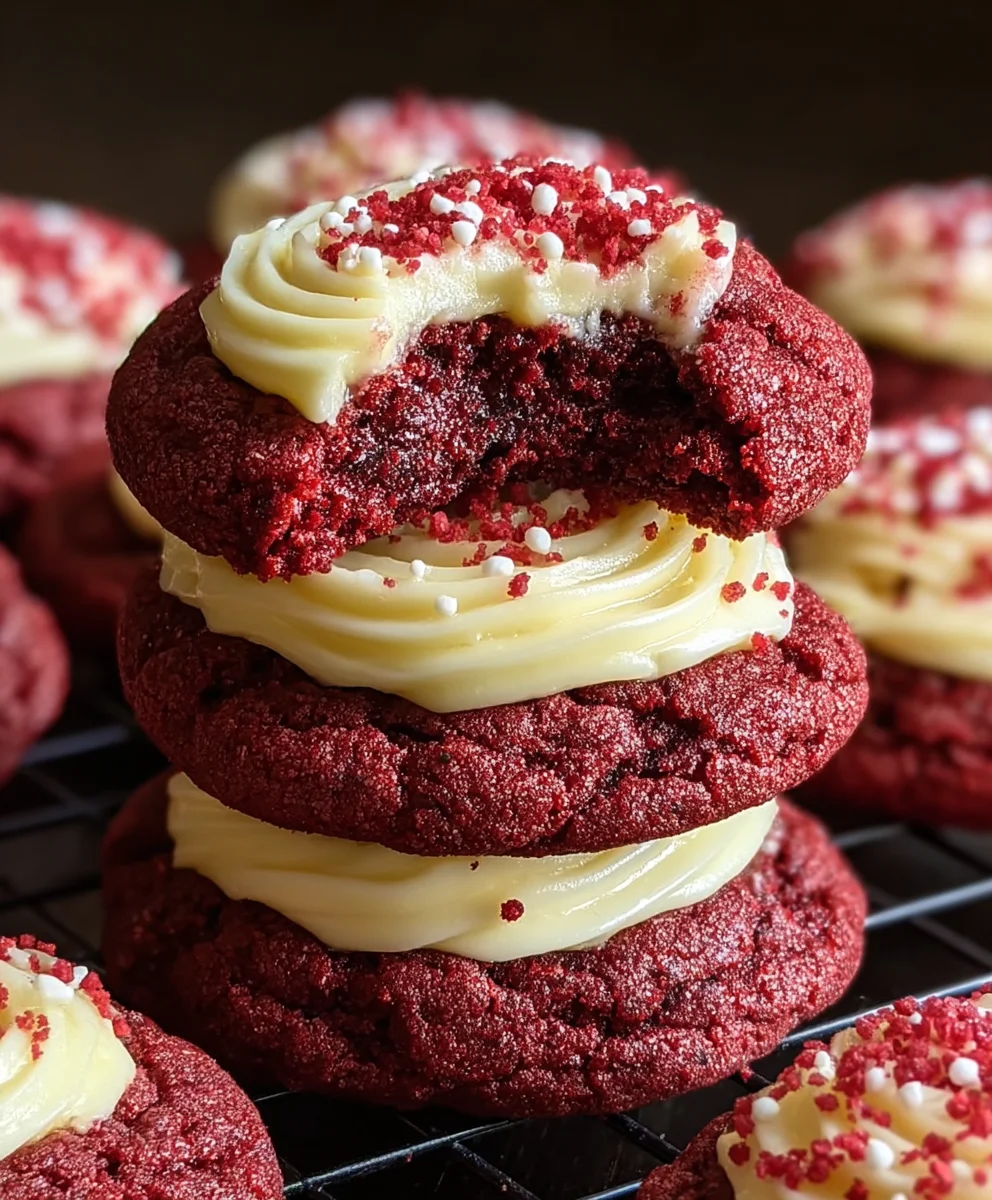 Cream Cheese Red Velvet Cookies-Easy Recipe