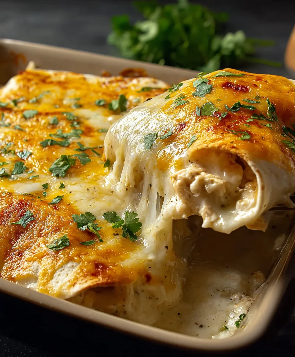 Easy White Chicken Enchiladas-Simple & Delicious