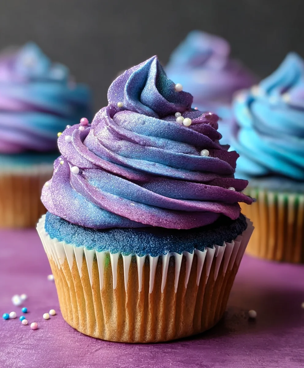 Galaxy Cupcakes - Easy Swirled Cosmic Treat Recipe