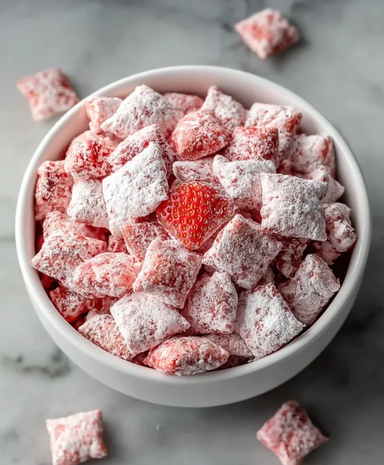 Easy Strawberry Shortcake Puppy Chow Recipe
