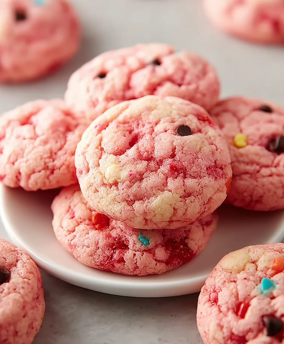 Easy Strawberry Cake Mix Cookies-Quick Delicious Treats