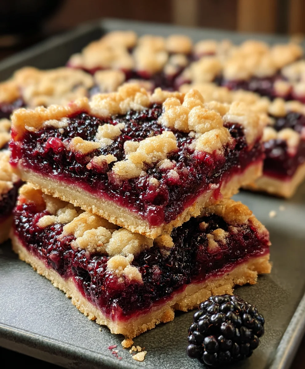 Blackberry Pie Crum extractble Bars Easy Recipe