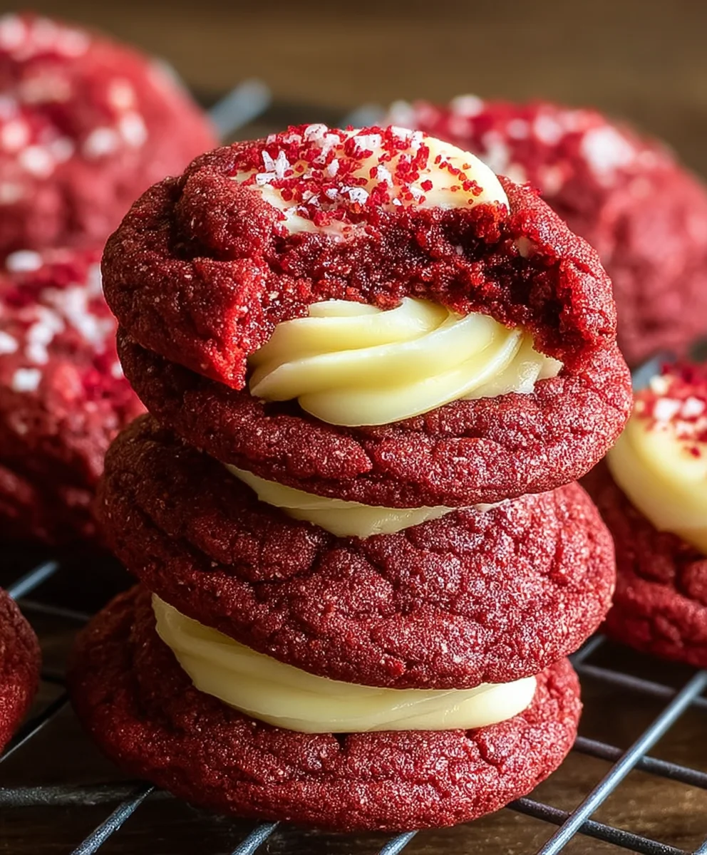 Cream Cheese Red Velvet Cookies-Easy Recipe