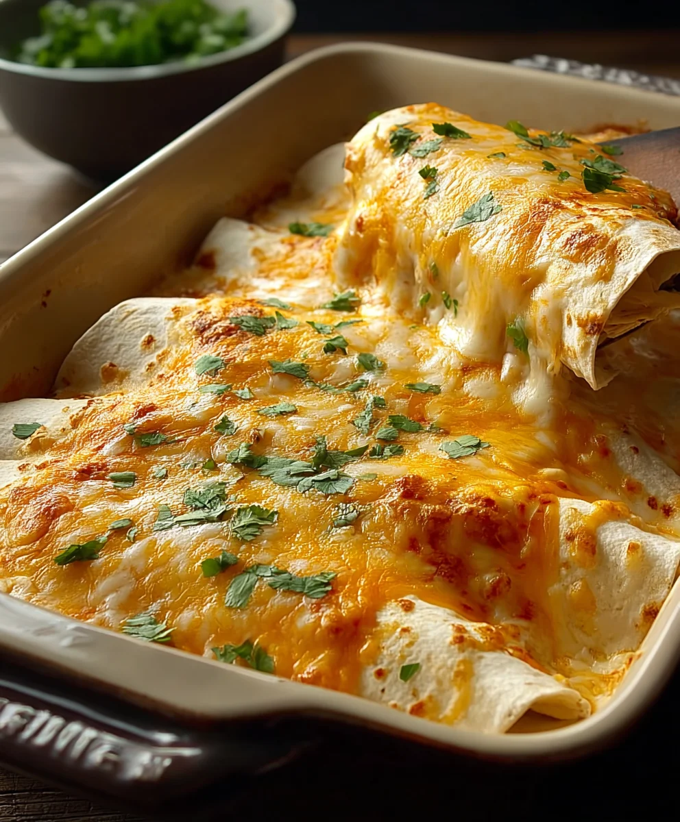 Easy White Chicken Enchiladas-Simple & Delicious