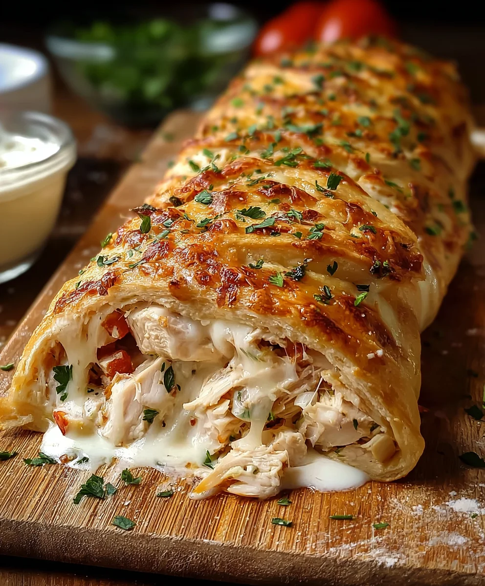 Chicken Ranch Stromboli Recipe-Easy Delicious Dinner