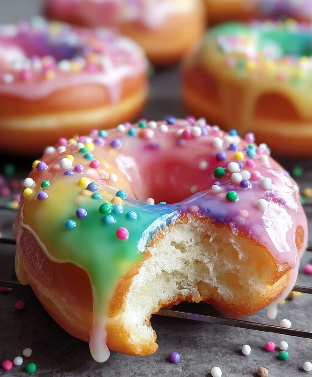 Rainbow-Filled Doughnuts - Delicious Fun Recipe