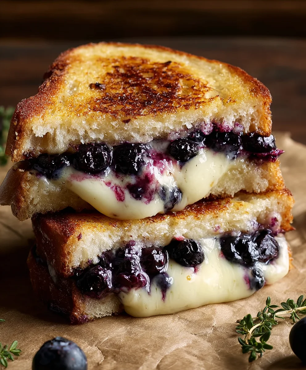 Blueberry White Cheddar Grilled Cheese - Sweet & Savory