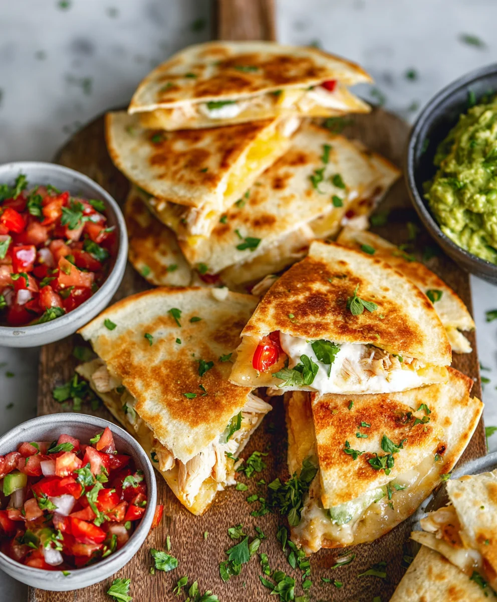Easy Mini Chicken Quesadillas- Quick & Cheesy Recipe